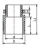 CONDUIT ADAPTOR WITH LOCKRING-PLAIN TO THREADED