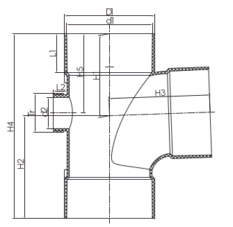 88°Side small Access Junction F/F