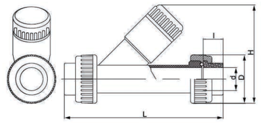 UPVC Y filter transparent
