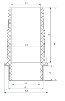 PVC PN10 MALE HOSE CONNECTOR