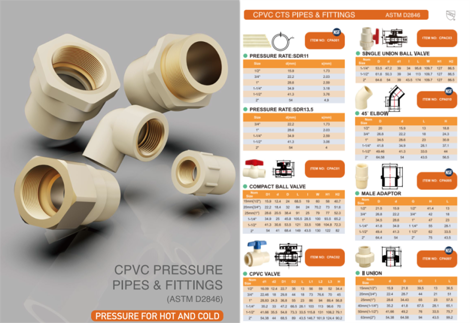 CPVC PRESSURE PIPES & FITTINGS ASTM D2846 (3)