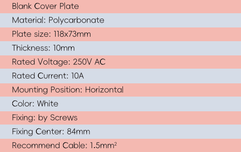 GYS07 Blank Cover Plate 
