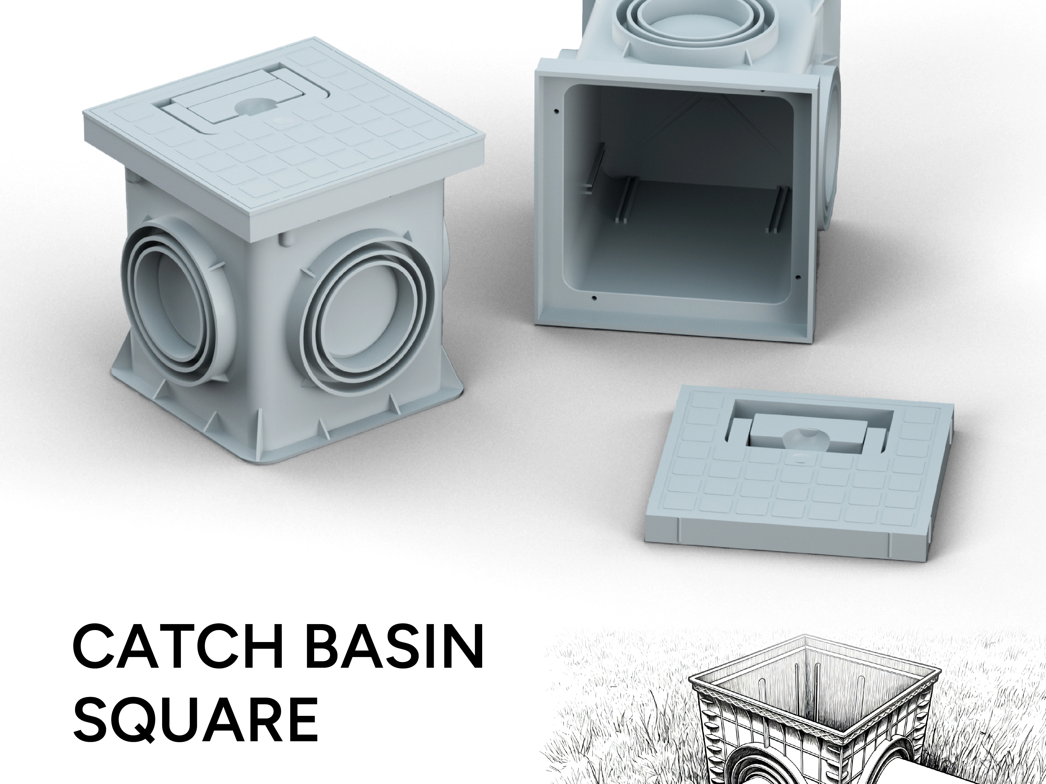 Square Catch Basin: Unmatched Drainage, Zero Clogs