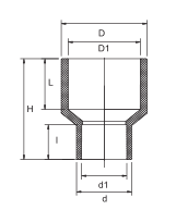 PVC PN10 REDUCING COUPLING