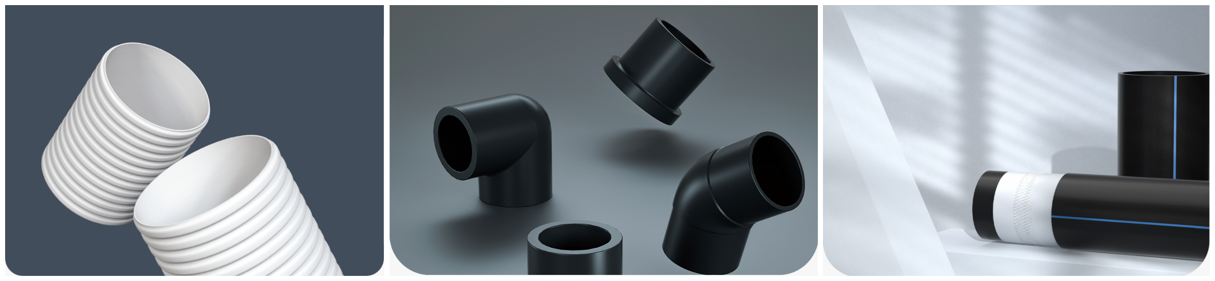 Water Supply Series, Steel Wire Reinforced Polyethylene Composite Pipes, and PVC Communication Corrugated Pipes