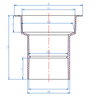 COUPLING DWV FLANGED PRE-LAY