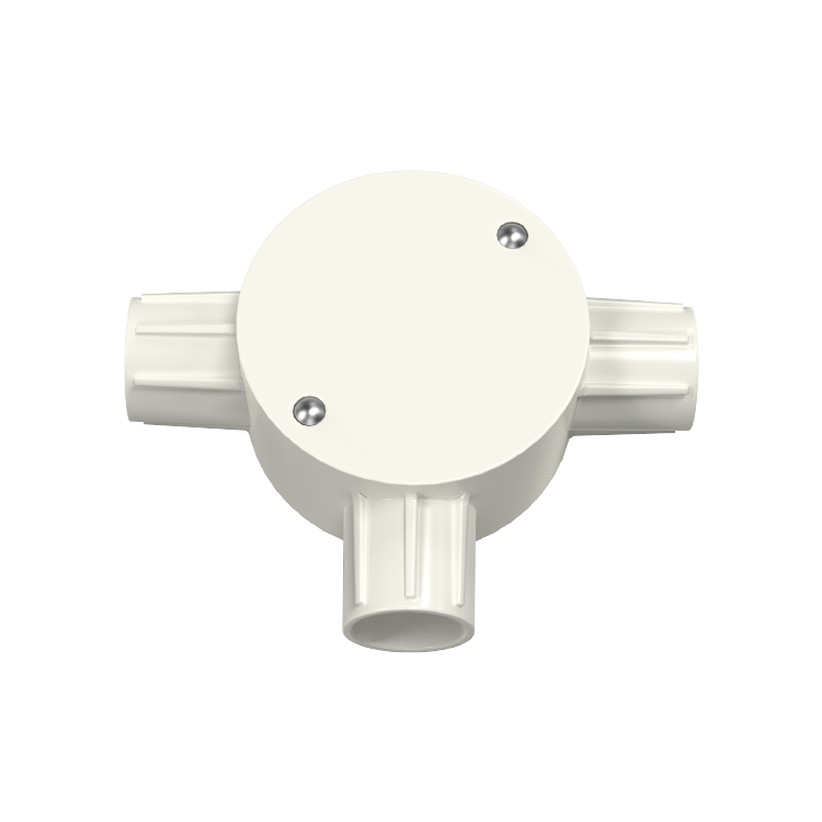PVC-U Insulating Electrical Three Way Circular Box