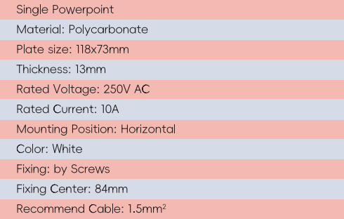 GYP01 Single Powerpoint+Singe outlet plug