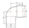 PUSHFIT ELBOW 40MM*15 DEGREES