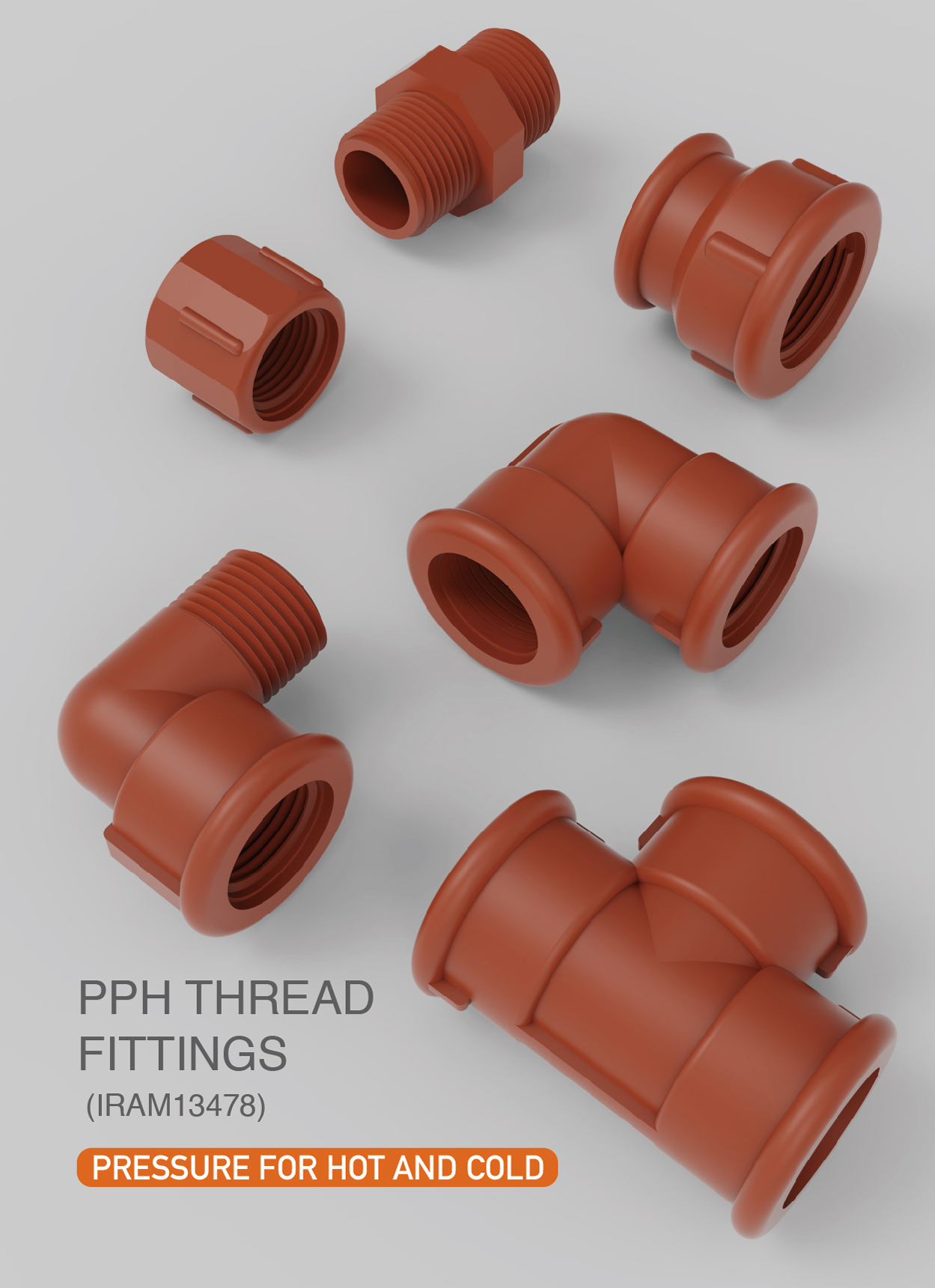PPH THREAD FITTINGS FOR HOT & COLD WATER