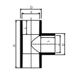 PVC SCH80 STRAIGHT TEE