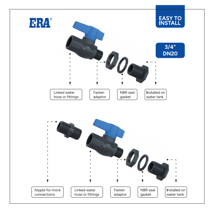 ERA 3/4'' PVC Tank Kit 