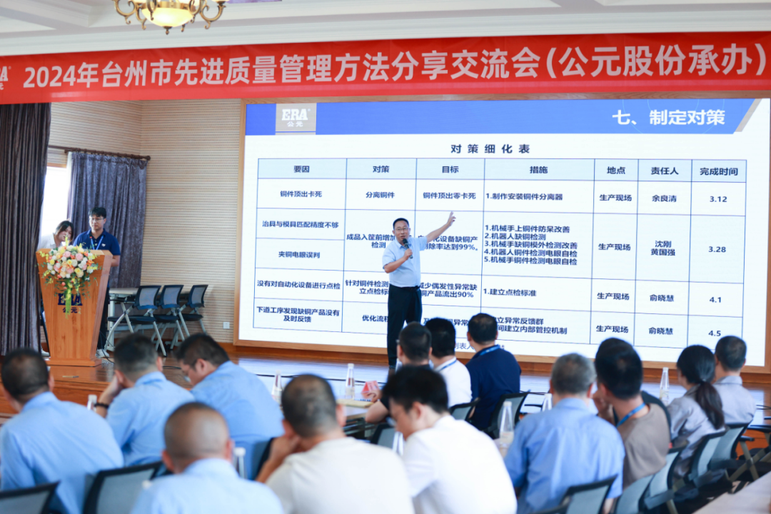 Taizhou “Quality Management Methods Experience Sharing Meeting” was held in ERA (1)