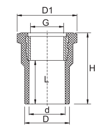 PVC PN10 COPPER THREAD COUPLING