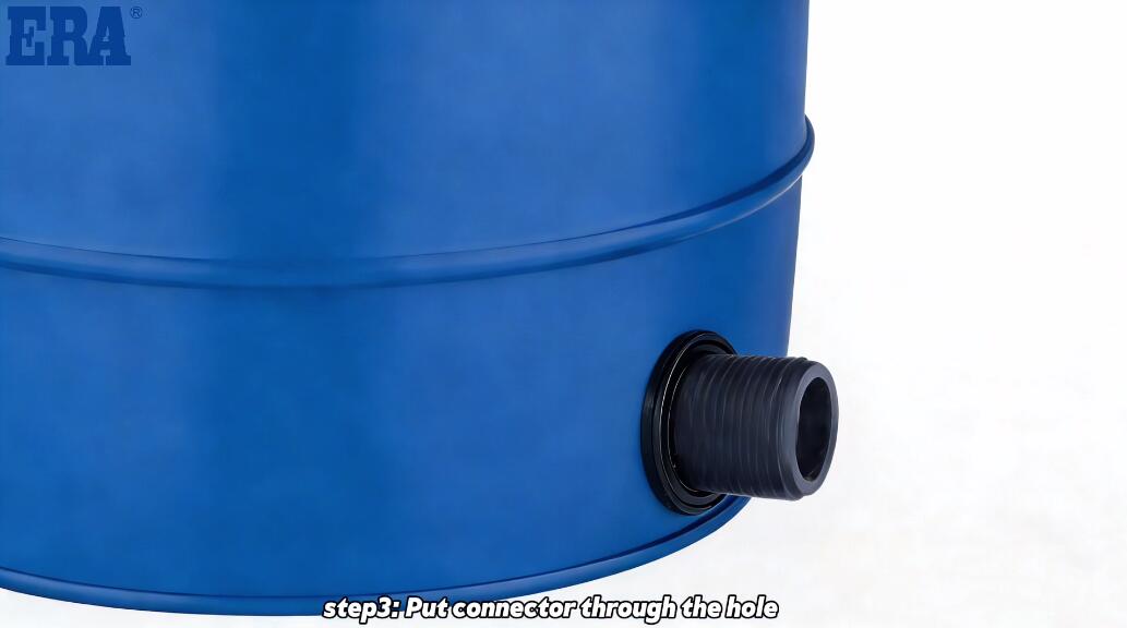 Step3 Put connector through the hole