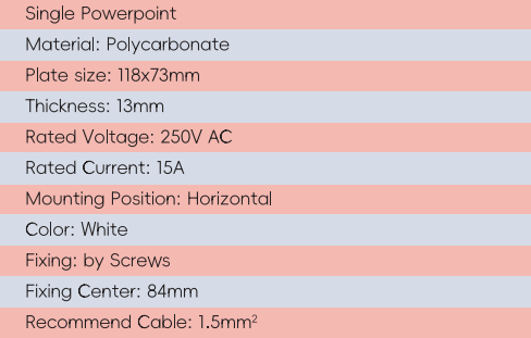 Single Powerpoint+Singe outlet plug