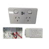 Double Powerpoint with USB+C+Double outlet plug 