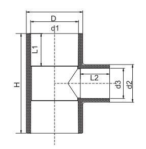 PVC SCH40 Reducing Tee