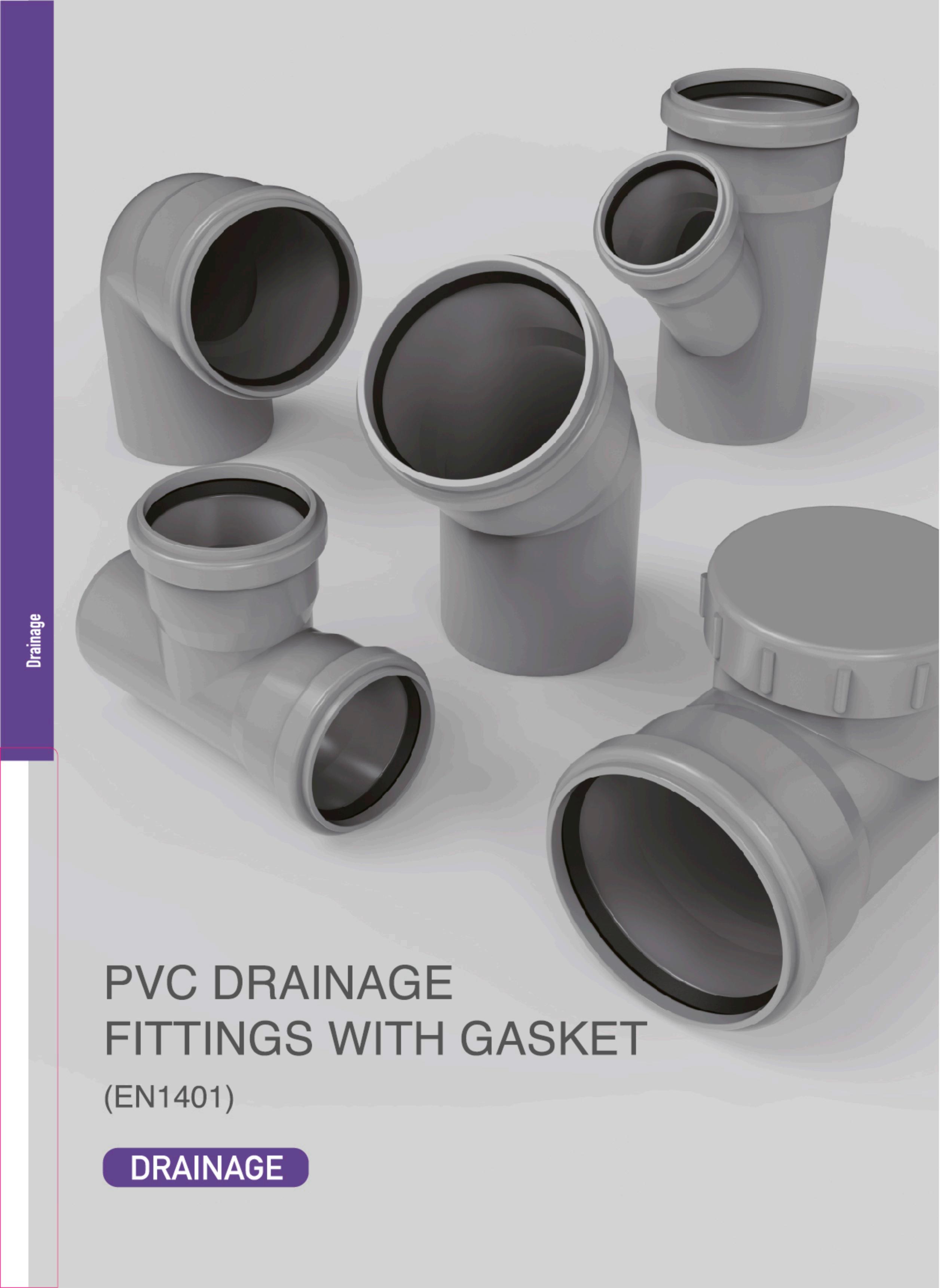 PVC DRAINAGE FITTINGS WITH GASKET 1