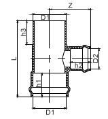 Two Faucet One Insert Reducing Tee