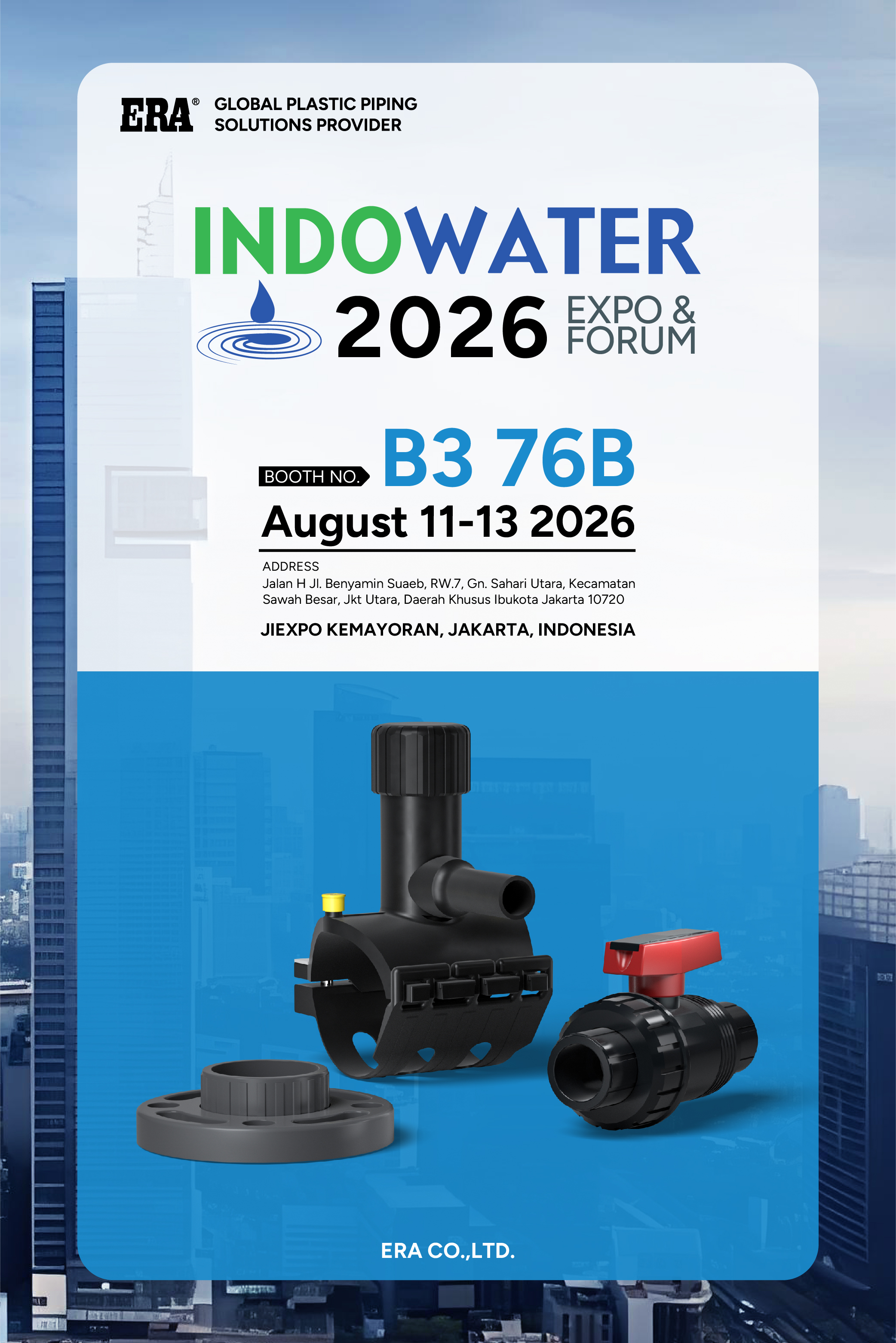 Visit ERA at INDO WATER 2026 Jakarta (Booth B3 76B, Aug 11-13