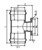 Two Faucet One Flange Reducing Tee