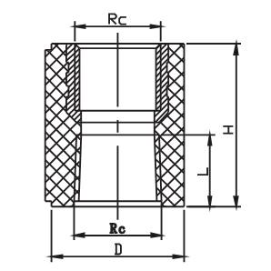 Female adaptor with brass TPF013