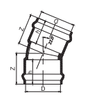 Two Faucet 22.5° Elbow