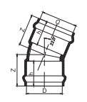 Two Faucet 22.5° Elbow