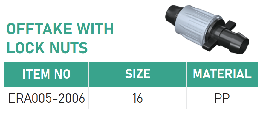 OFFTAKE WITH LOCK NUTS
