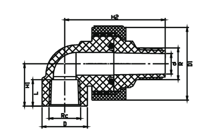 Male and female elbow with union