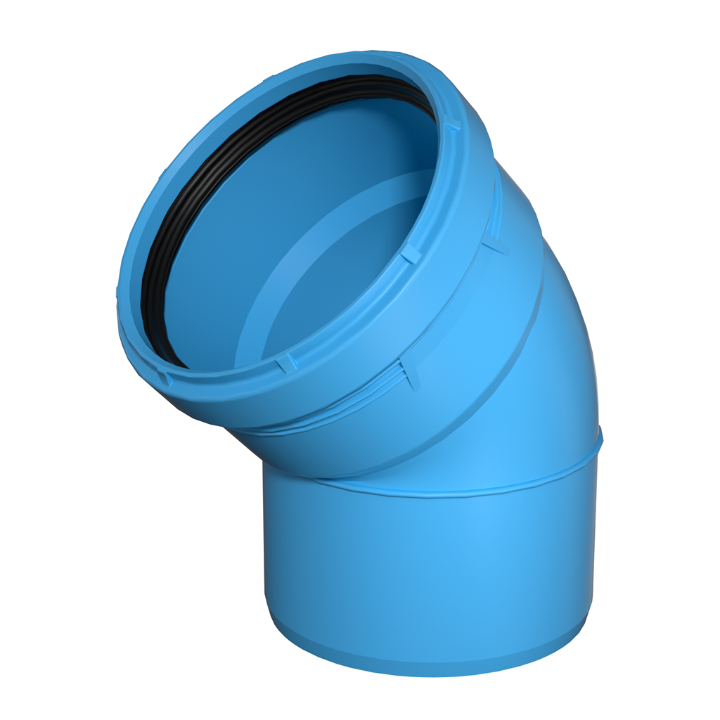 45°ELBOW M/F WITH RUBBER