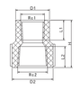 Female thread reducing coupling F/F