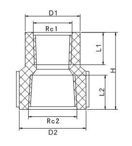 Female thread reducing coupling F/F