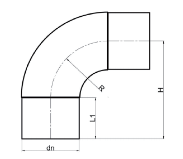 HDPE BUTT WELDING PE FITTING 90° BEND