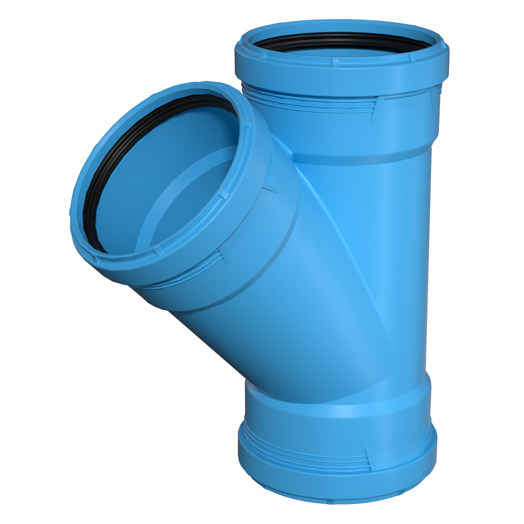 SKEW TEE WITH THREE RUBBER RINGS