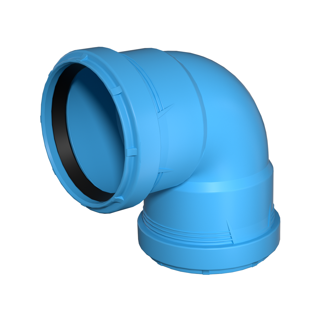 90°ELBOW WITH TWO RUBBER RINGS