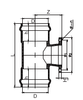 Two Faucet One Flange Regular Tee