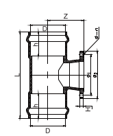 Two Faucet One Flange Regular Tee
