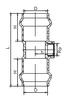 Two Faucet Cooper Screw Tee