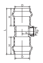 Two Faucet Cooper Screw Tee