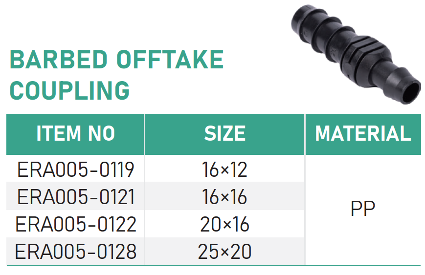 BARBED OFFTAKE COUPLING