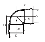 Two Faucet 90° Elbow