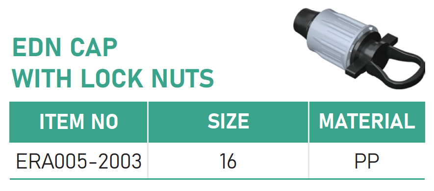 EDN CAP WITH LOCK NUTS