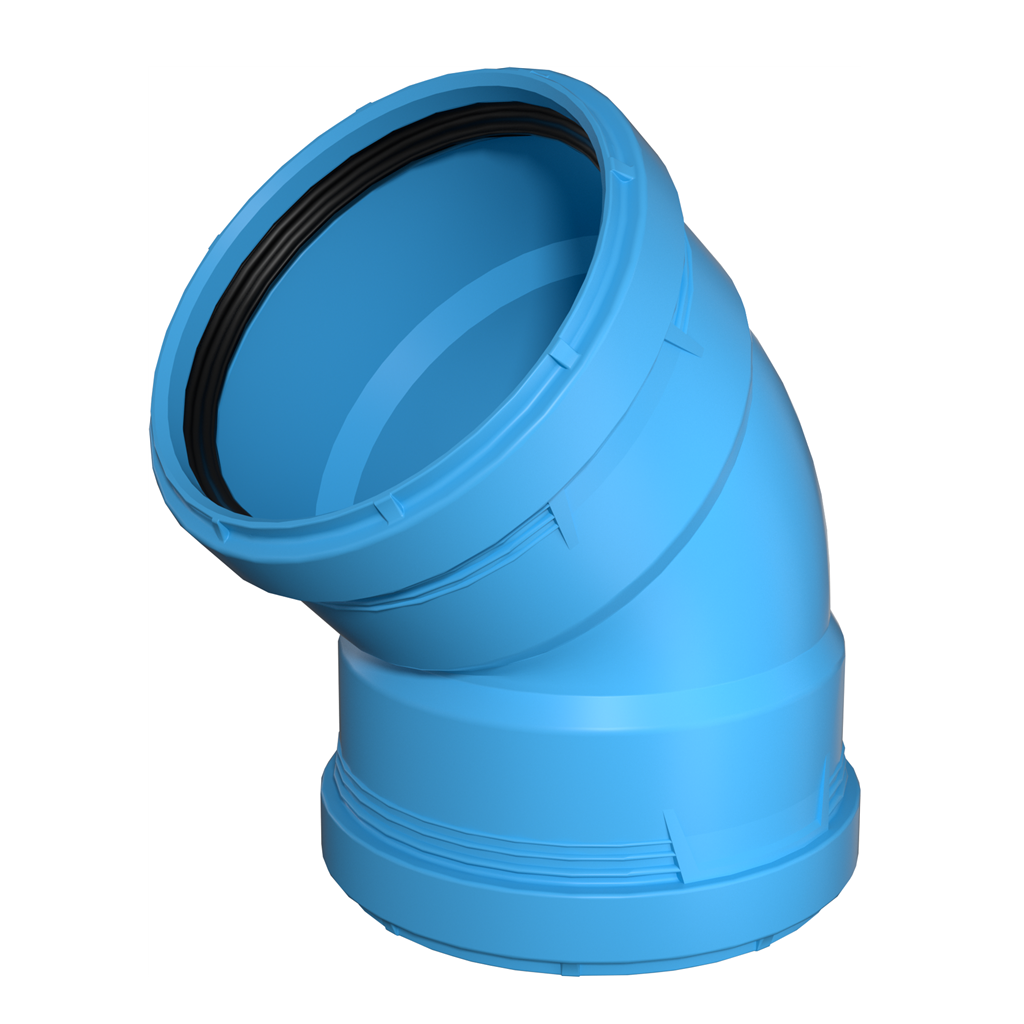 45°ELBOW WITH TWO RUBBER RINGS