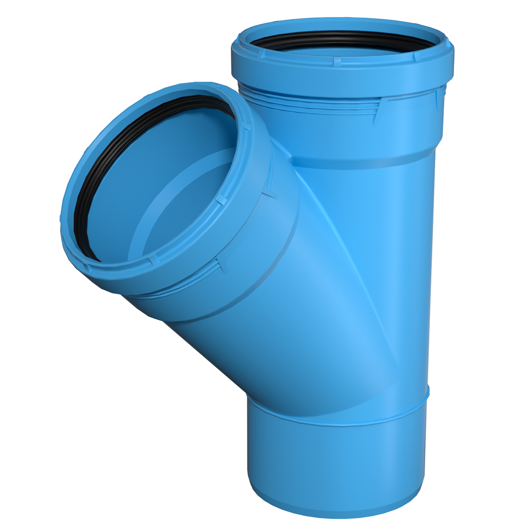 SKEW TEE M/F WITH RUBBER